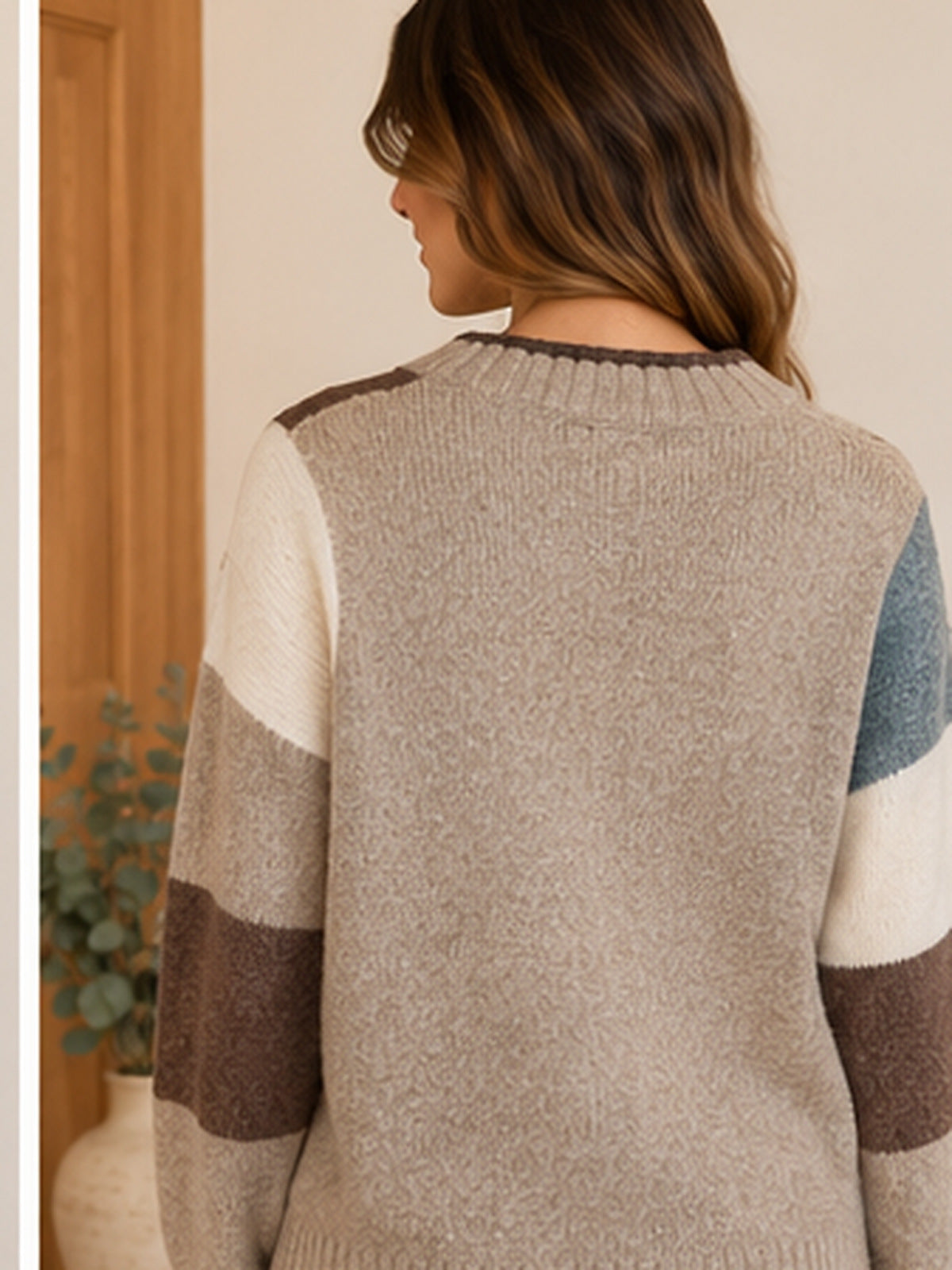 Jersey de bloques geométricos, vista trasera en modelo