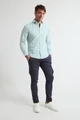 Camisa Williot Cuadro Lino Verde Amarillo - look completo
