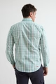 Camisa Williot Cuadro Lino Verde Amarillo - espalda