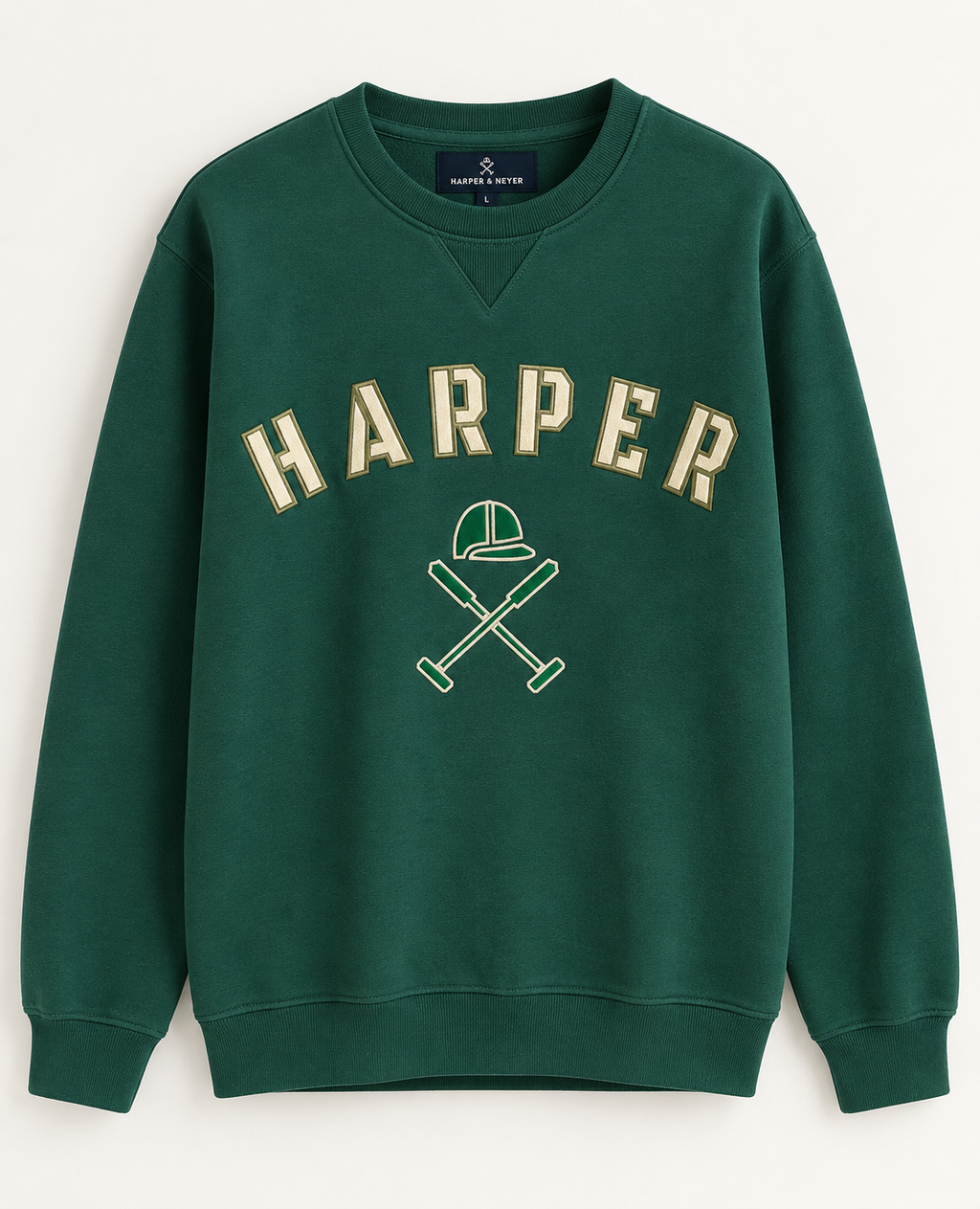 Sudadera Crew-Neck Retro Harper & Neyer Green Forest