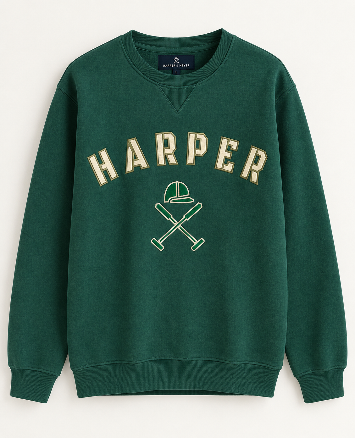 Sudadera Crew-Neck Retro Harper & Neyer Green Forest