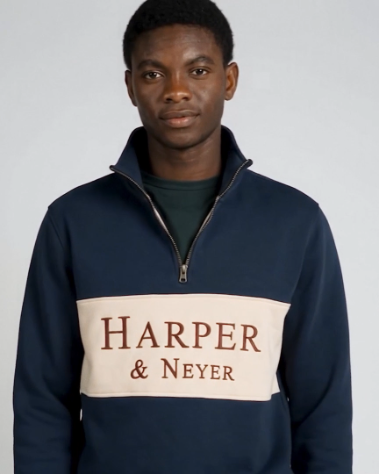 Sudadera Half Zipper Maryland Harper & Neyer Navy Blue 2