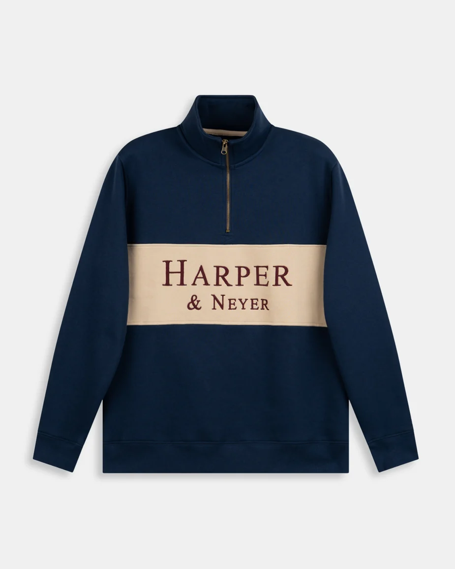 Sudadera Half Zipper Maryland Harper & Neyer Navy Blue 3