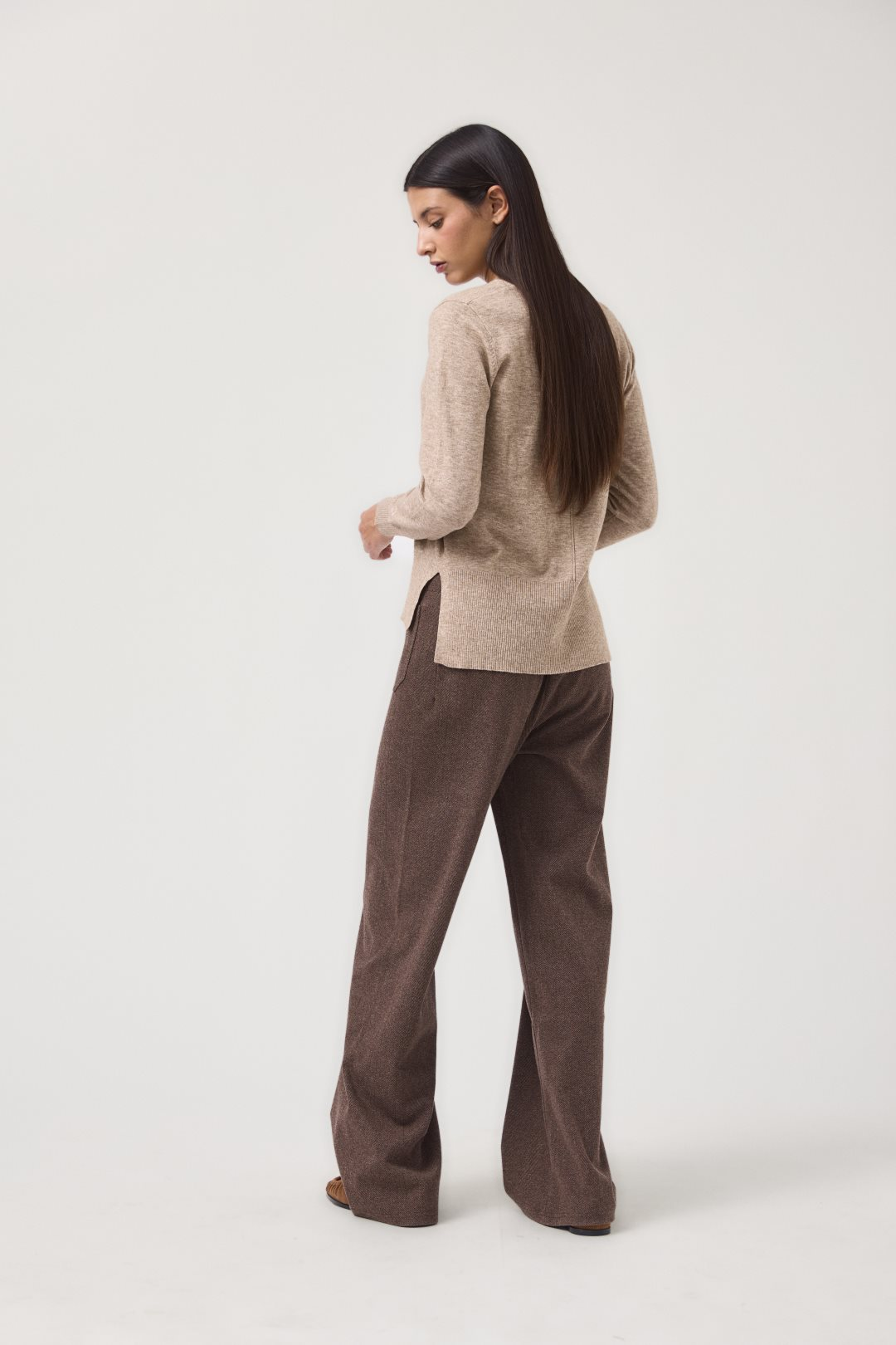 Jersey mujer MDM beige taupe - foto oficial trasera