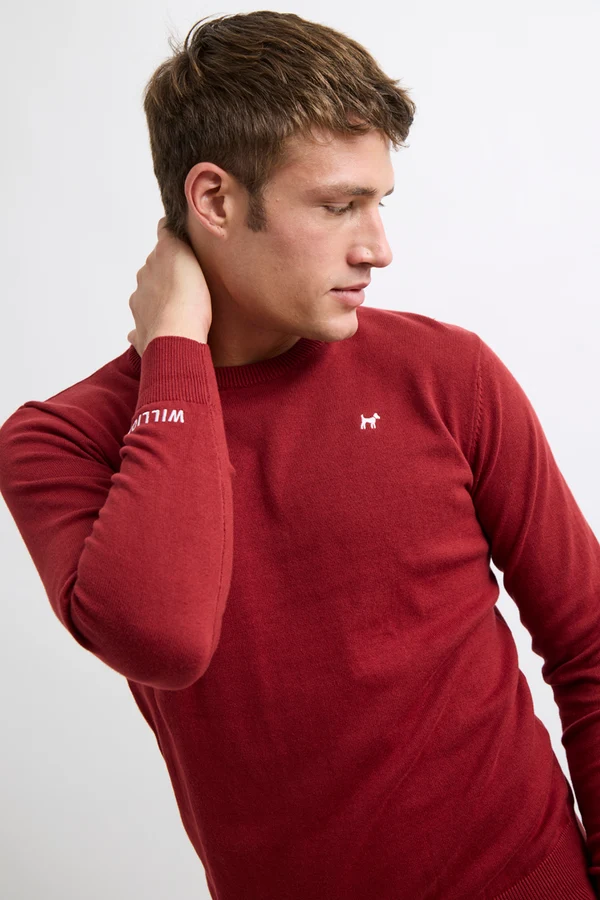 Jersey Williot hombre burdeos - detalle frontal