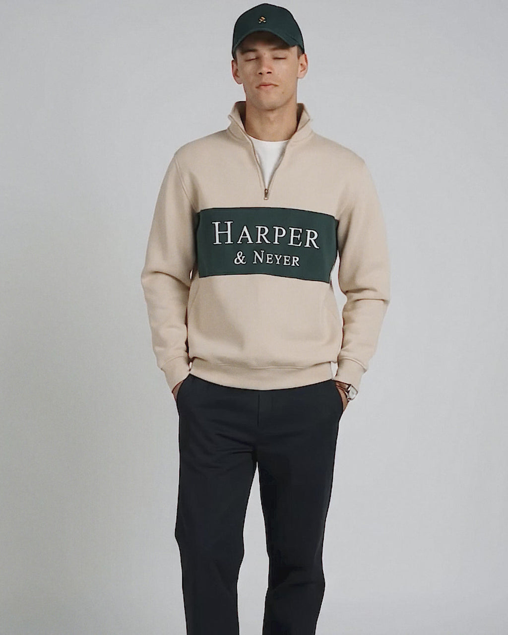 Half Zipper Maryland Golden Sand Harper & Neyer