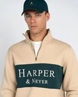 Half Zipper Maryland Golden Sand - detalle frontal