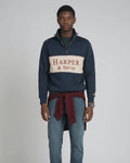 Half Zipper Maryland Navy Blue Harper & Neyer