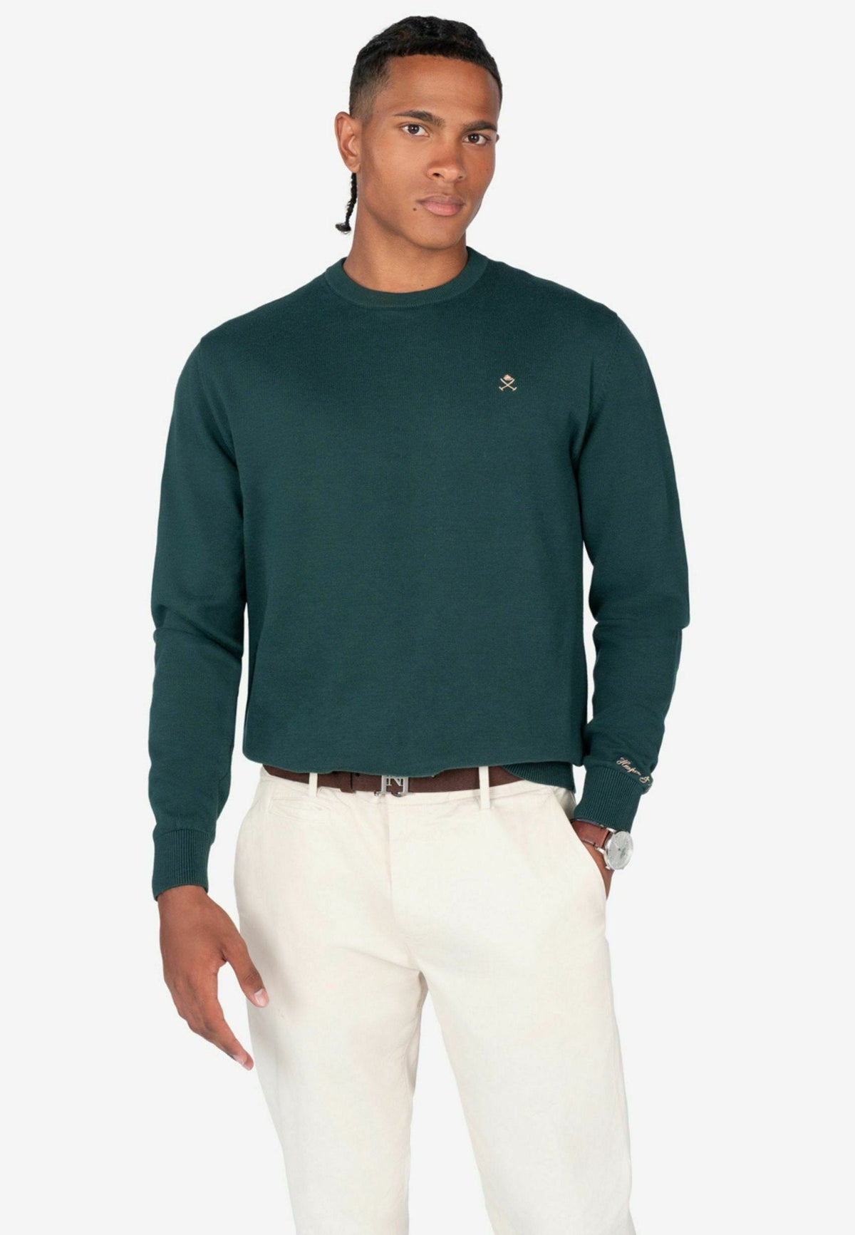 Jersey R Neck Harper & Neyer Green Forest - modelo