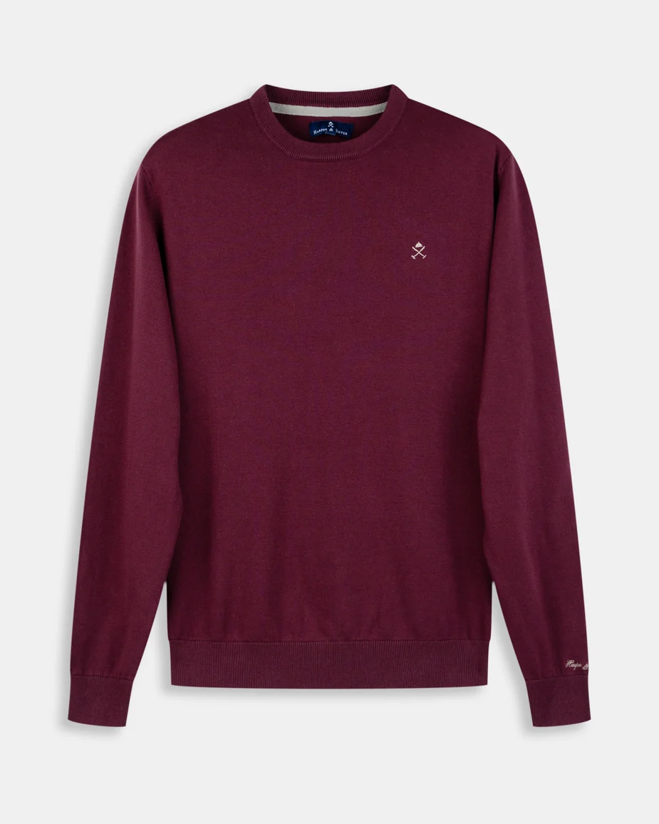 Jersey R Neck Harper & Neyer Rich Burgundy - frontal