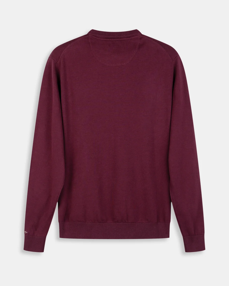 Jersey R Neck Harper & Neyer Rich Burgundy - vista trasera