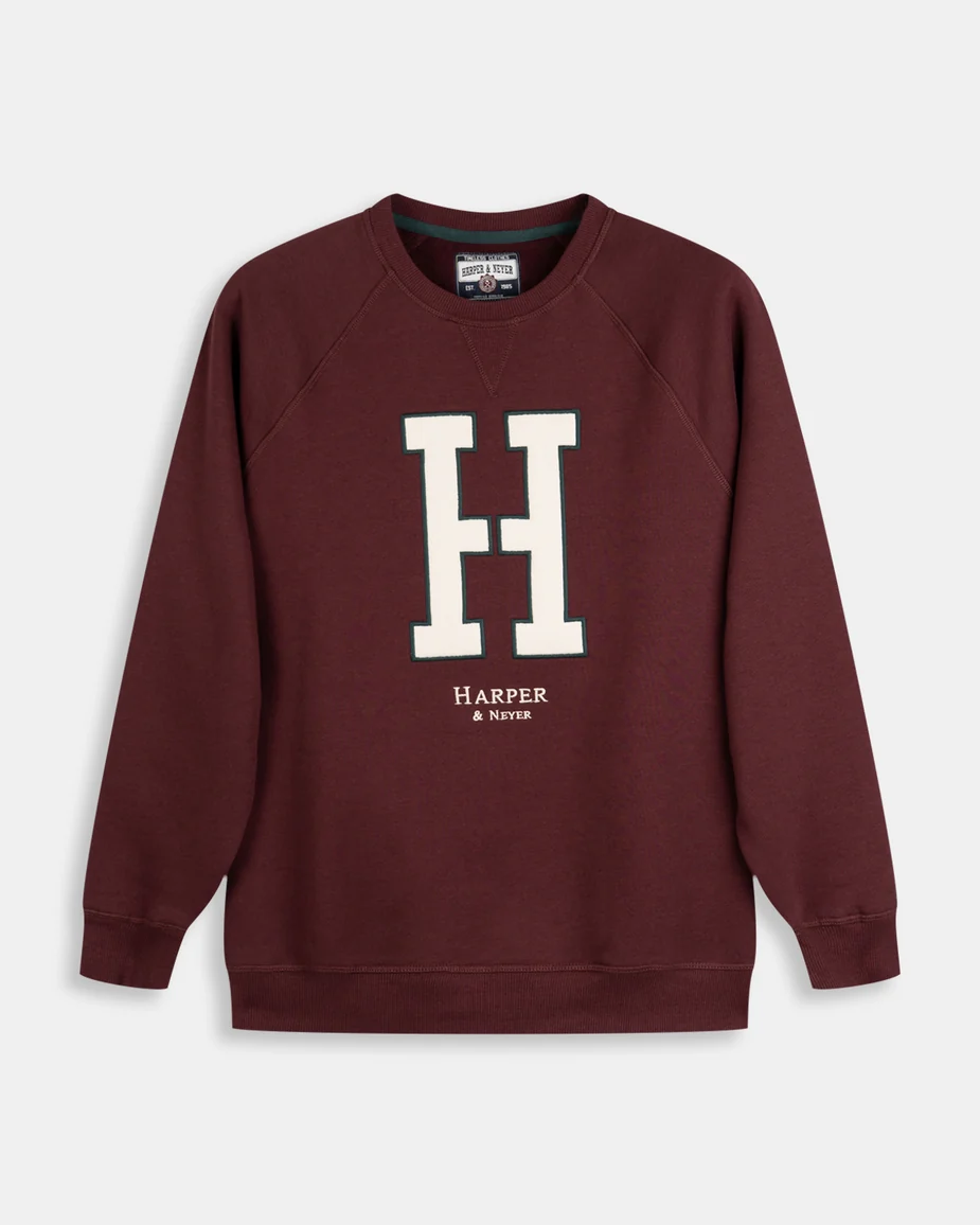 Sudadera Ranglan H Harper & Neyer Rich Burgundy 4
