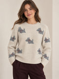 Jersey crema con perritos Scottie, vista frontal