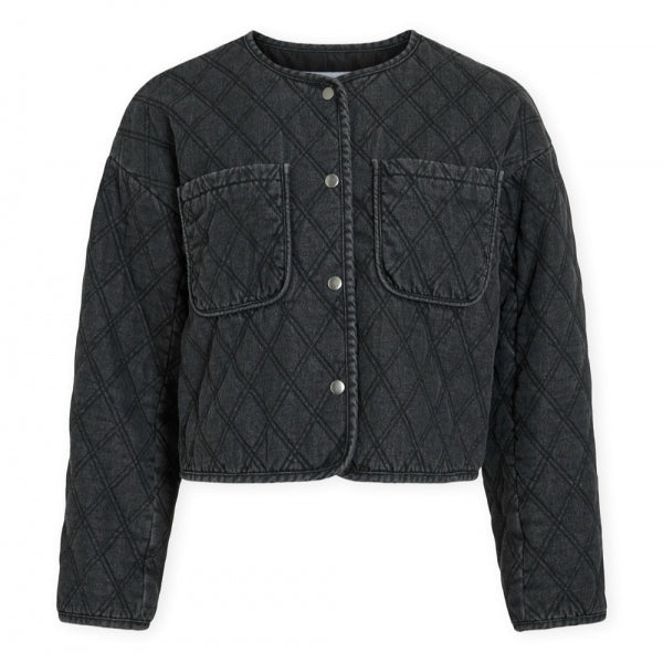 Chaqueta VILA VIKILLA Dark Grey Denim - frontal