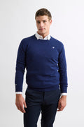 Jersey hombre Williot azul marino de cuello redondo con modelo